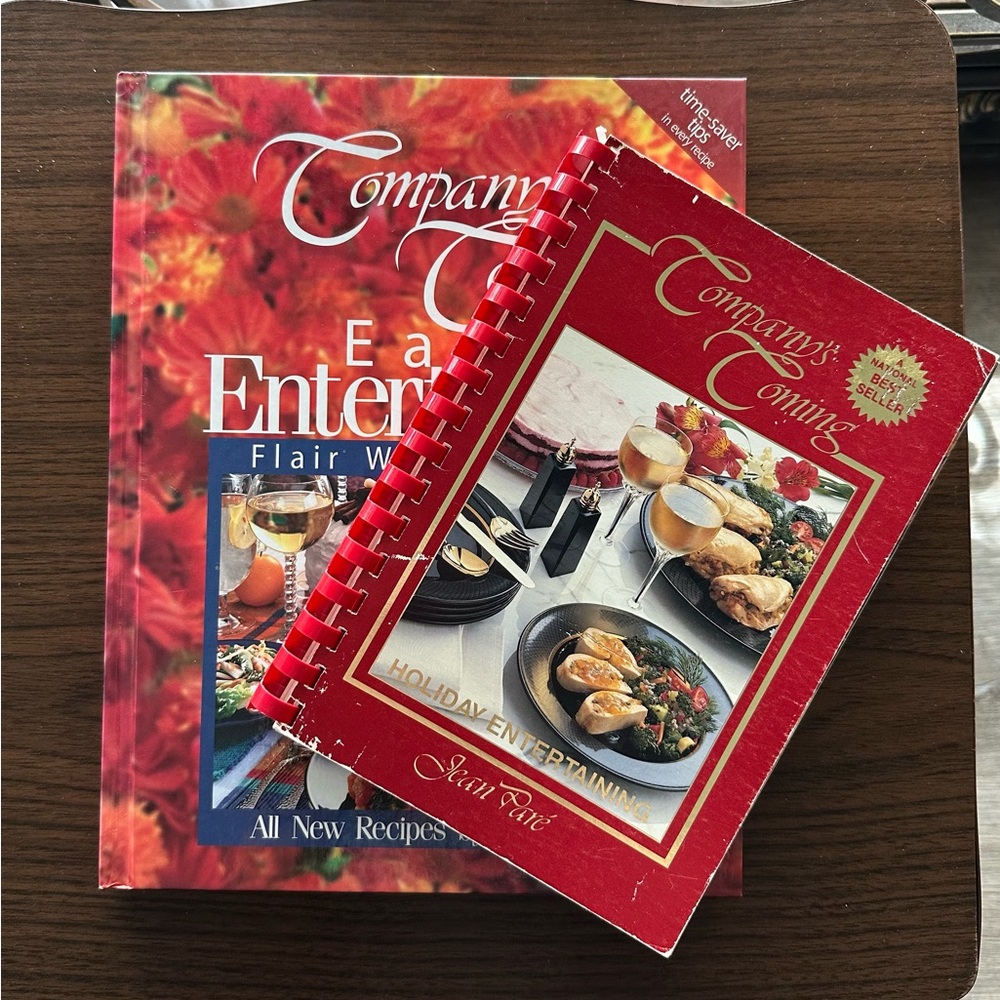 (2) First Edition Company’s Company Entertaining Cookbooks 1997, 1998